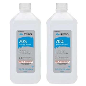 Swan 70% Rubbing Alcohol, 32 Fl oz (Pack of 4)