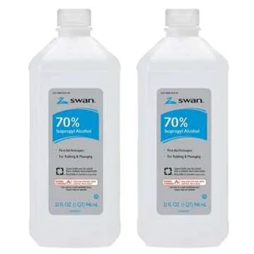 Swan 70% Rubbing Alcohol, 32 Fl oz (Pack of 4)