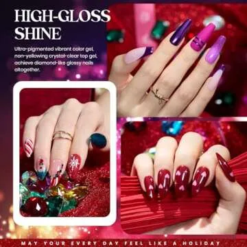 beetles Gel Polish Set 39Pcs Red Burgundy Blue Green Nude Pink Purple Gel Nail Polish with Base Matte Glossy Top Coat for Manicure Lovers DIY at Home for Women