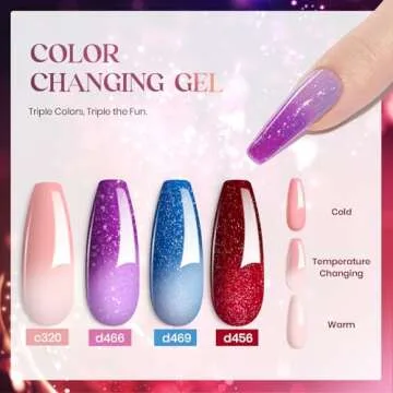 beetles Gel Polish Set 39Pcs Red Burgundy Blue Green Nude Pink Purple Gel Nail Polish with Base Matte Glossy Top Coat for Manicure Lovers DIY at Home for Women