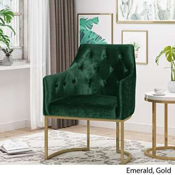 Christopher Knight Home Fern Glam Accent Chair in Velvet