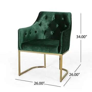 Christopher Knight Home Fern Glam Accent Chair in Velvet