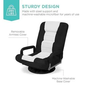 Stylish 360-Degree Swivel Gaming Chair for All Ages
