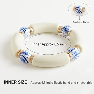 Stylish Bamboo Tube Beaded Bracelet for Women