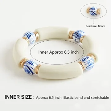Stylish Bamboo Tube Beaded Bracelet for Women