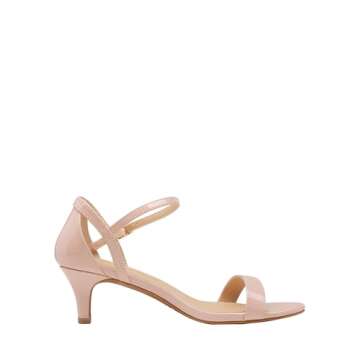 DREAM PAIRS Women's Lexii Blush Pat Fashion Stilettos Open Toe Pump Heel Sandals Size 5.5 B(M) US