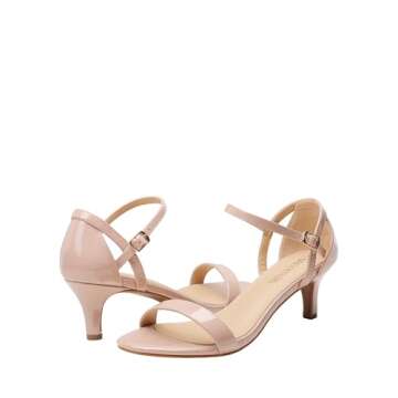 DREAM PAIRS Women's Lexii Blush Pat Fashion Stilettos Open Toe Pump Heel Sandals Size 5.5 B(M) US