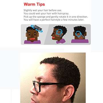 RioRand Hair Sponge Magic Barber Twist Curl Brush Sponge Dreads Locking Afro Coil Comb（Blue 4.5 Inch (Pack of 1)