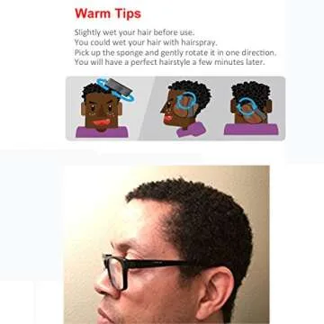 RioRand Hair Sponge Magic Barber Twist Curl Brush Sponge Dreads Locking Afro Coil Comb（Blue 4.5 Inch (Pack of 1)