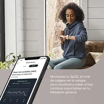 Fitbit Charge 5 Advanced Health & Fitness Tracker with Built-in GPS, Stress Management Tools, Sleep Tracking, 24/7 Heart Rate and More, Lunar White/Soft Gold, One Size (S &L Bands Included)