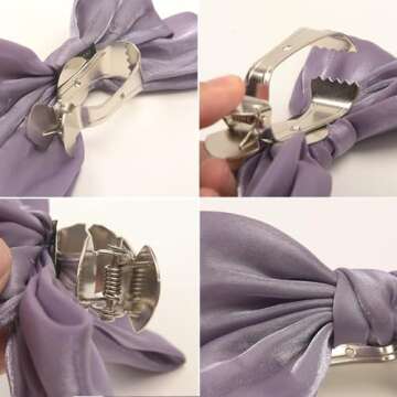 qbodp 2 Pack Bow Curtain Tiebacks Clip Aesthetic Tie Backs for Curtains, Home Decor Living Room Curt...