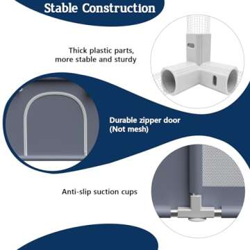 Baby Playpen with Mat, 50x50 Inch Playpen with Mat Waterproof for Babies and Toddlers Play Pen Playards Safety Gate Fence Active Center Indoor