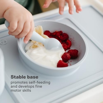 ezpz Mini Bowl for Toddlers - 100% Silicone Suction Bowl