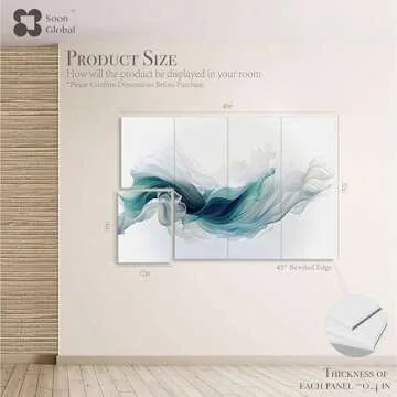 Soon Global 8-Pack Acoustical Wall Panels - Artistic Sound Absorbing Panels