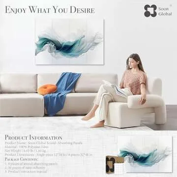 Soon Global 8-Pack Acoustical Wall Panels for Stunning Soundproofing