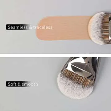 ENZO KEN Flat Foundation Brush for Flawless Makeup