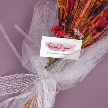 200 Thank You For Supporting My Small Business Cards, Elegant and Professional Design, 2" x 3.5", Recommended for Online Retailers, Small Business Owners and Local Stores