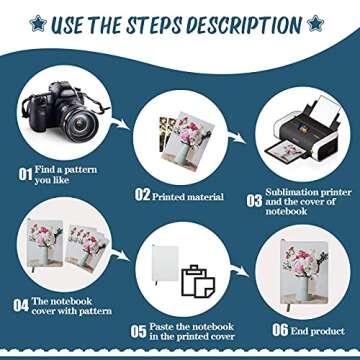 Zonon 2 Pcs Sublimation Journal Blank Notebooks A6 190 Pages Thick Faux Leather Sublimation Journal Notebooks for School Office Supplies, White