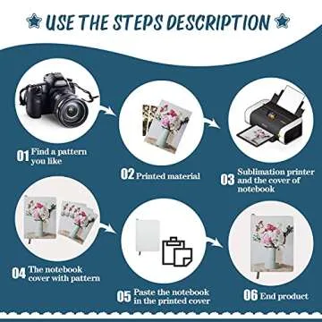 Zonon 2 Pcs Sublimation Journal Blank Notebooks A6 190 Pages Thick Faux Leather Sublimation Journal Notebooks for School Office Supplies, White