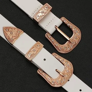 XZQTIVE Women Vintage Western Leather Belt - Adjustable Style