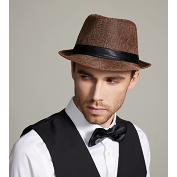 Gionforsy 5 Pack Mens Fedora Hats - Summer Style