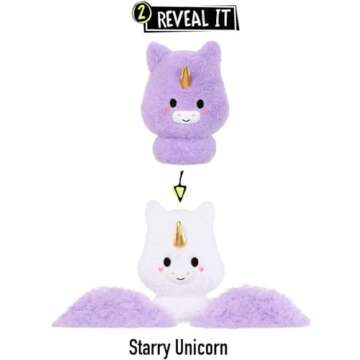 Fluffie Stuffiez Unicorn Large Collectible Feature Plush 11" - Surprise Reveal Unboxing with Huggable ASMR Fidget DIY Fur Pulling, Ultra Soft Fluff
