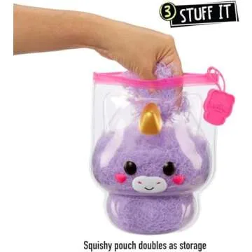 Fluffie Stuffiez Unicorn Large Collectible Feature Plush 11" - Surprise Reveal Unboxing with Huggable ASMR Fidget DIY Fur Pulling, Ultra Soft Fluff