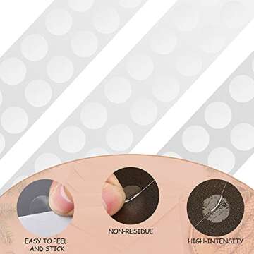 3000 Pcs Clear Circle Stickers Clear Round Stickers Adhesive Transparent Decals Envelope Mail Seal Stickers Gloss Tape for Small Business Products Packaging(0.5 Inch Wide)