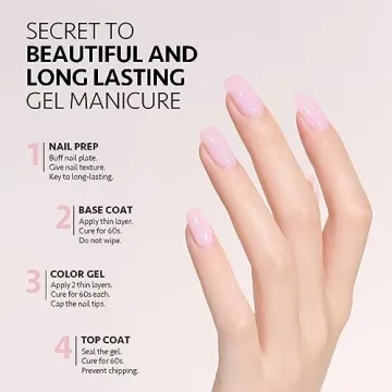 GAOY Baby Pink Gel Nail Polish for DIY Perfect Manicures