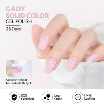 GAOY Baby Pink Gel Nail Polish for DIY Perfect Manicures