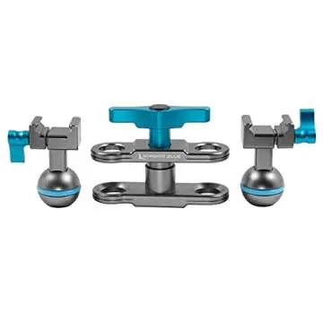 KONDOR BLUE NATO Clamp to Ball Head for Magic Arms | Aerospace Grade Aluminum | Space Gray