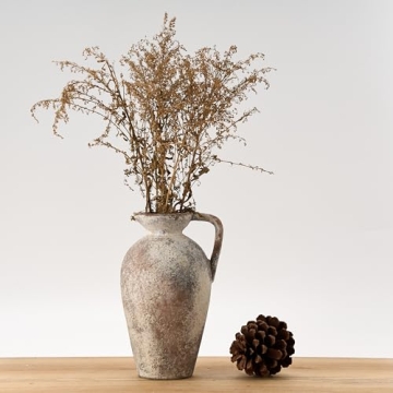 LUKA Rustic Farmhouse Ceramic Vase, Perfect for Decor