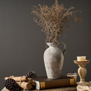 LUKA Rustic Farmhouse Ceramic Vase, Perfect for Decor