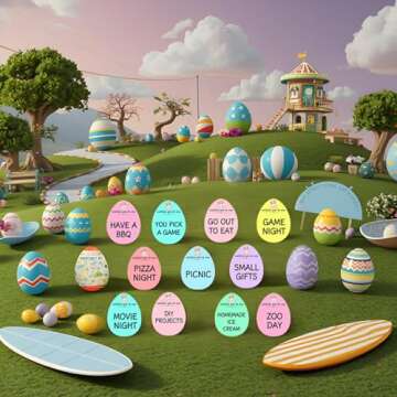 QYESQ Easter Egg Fillers - 60 Pack Fun Tokens for Everyone
