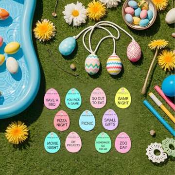 QYESQ Easter Egg Fillers - 60 Pack Fun Tokens for Everyone