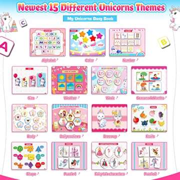 MDINGTD Kids Toys Montessori Toys for Toddlers, Unicorns Gifts for Girls Age 3-5 30 Themes Busy Book...