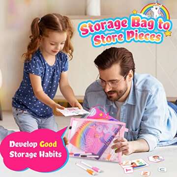 MDINGTD Kids Toys Montessori Toys for Toddlers, Unicorns Gifts for Girls Age 3-5 30 Themes Busy Book for Kids Preschool Educational Learning Toys for 3-5 Year Olds Girls Preschool Learning Activities