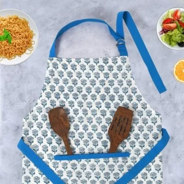 CPC 100% Cotton Kitchen Apron with Adjustable Neck