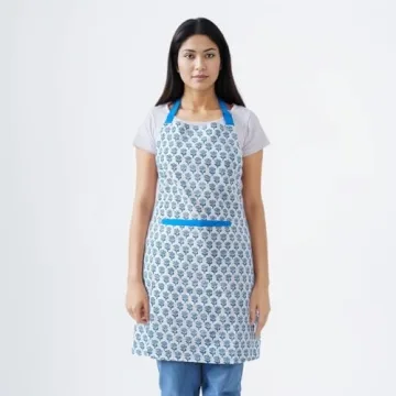 CPC 100% Cotton Kitchen Apron with Adjustable Neck