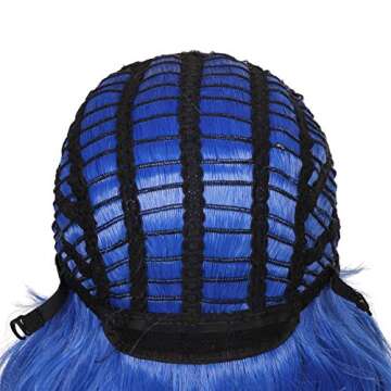 ColorGround Long Curly Cosplay Wig with 2 Ponytails (Blue)