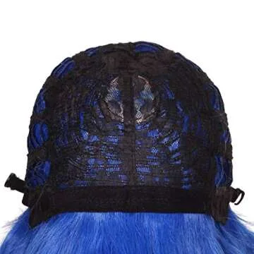 ColorGround Long Curly Cosplay Wig with 2 Ponytails (Blue)