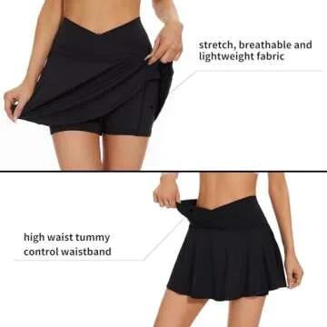 Stylish bpbtti Women's Tennis Skirt with Pockets