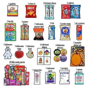 Halloween Candy Pumpkin Bucket Gift (50ct) Already Filled Treats Candies Kids Adults Pumpkin Spooky ...