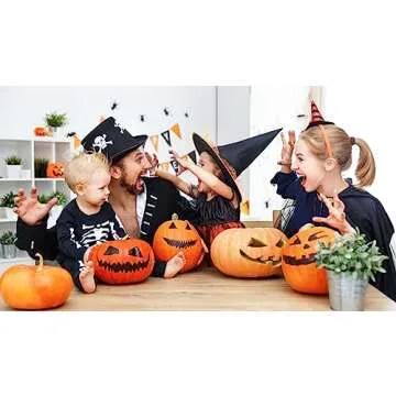 Halloween Candy Pumpkin Bucket Gift (50ct) Already Filled Treats Candies Kids Adults Pumpkin Spooky Basket Snacks Cookies Variety Pack Care Package Women Mixed Bulk Sampler Children Boys Girls College Students