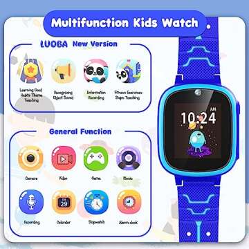 Kids Smart Watch Boys, Toys for 3-10 Year Old Girls Boys, 1.44" Kids Watch with 20 Puzzle Games Came...