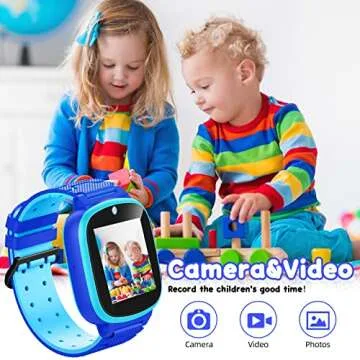 Kids Smart Watch Boys, Toys for 3-10 Year Old Girls Boys, 1.44" Kids Watch with 20 Puzzle Games Camera Alarm Video Music Player Toddler Children Smartwatch Birthday Gift for Kids Ages 3 4 5 6 (Blue)