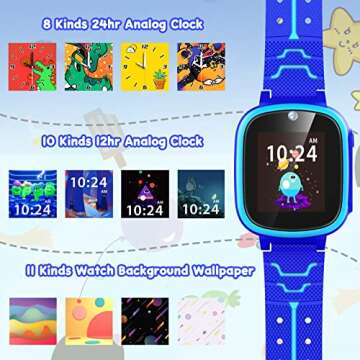 Kids Smart Watch Boys, Toys for 3-10 Year Old Girls Boys, 1.44" Kids Watch with 20 Puzzle Games Camera Alarm Video Music Player Toddler Children Smartwatch Birthday Gift for Kids Ages 3 4 5 6 (Blue)