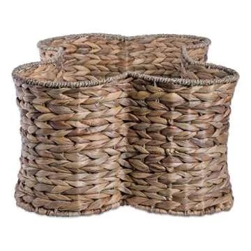 Bone Dry Pet Storage Collection Bone Shape Hyacinth Toy Basket, Natural, Large