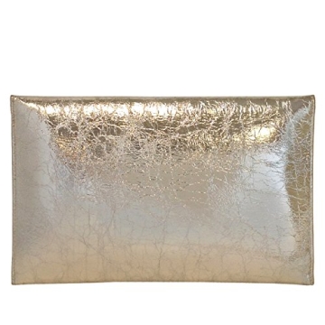 JNB Crushed Metallic Envelope Clutch for Any Occasion