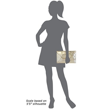 JNB Crushed Metallic Envelope Clutch for Any Occasion